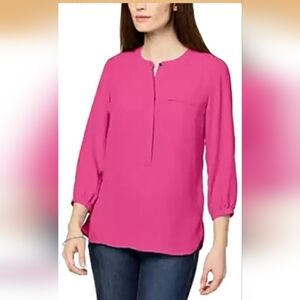 JM Collection Fuchsia Blouse